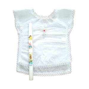 Candele Battesimo Confezione da 10 con 1 Vestina Battesimale